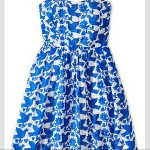 Old Navy Size 6 Blue White Dove Strapless Dress